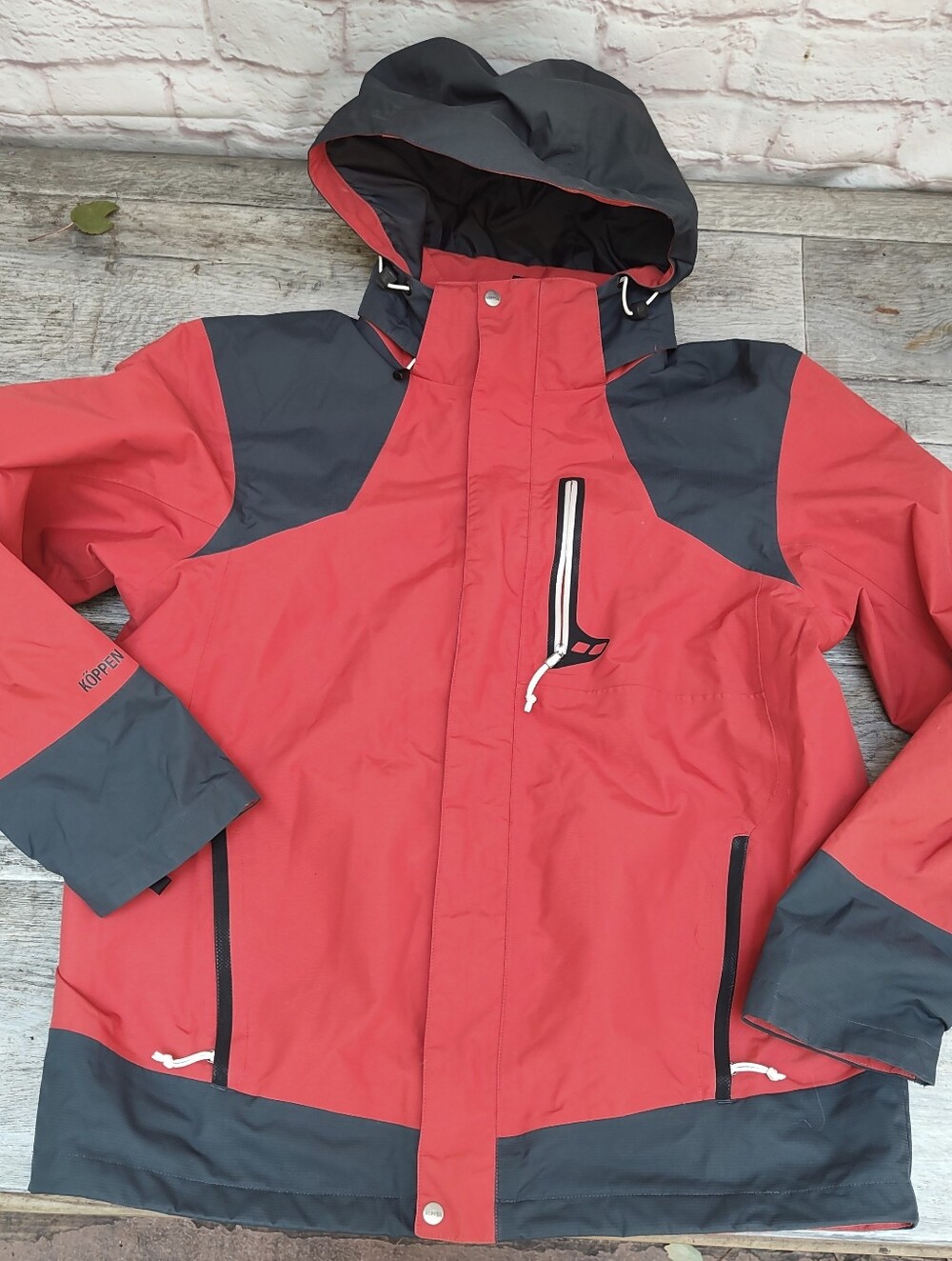Koppen Hooded Snowboard jacket, Orange& Dk Gray, Women's Medium